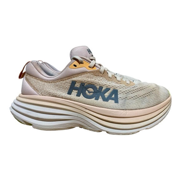 Womens HOKA Bondi 8 #1127952 CMV Peach-Cream Running Shoes Size 6.5B - Picture 1 of 8